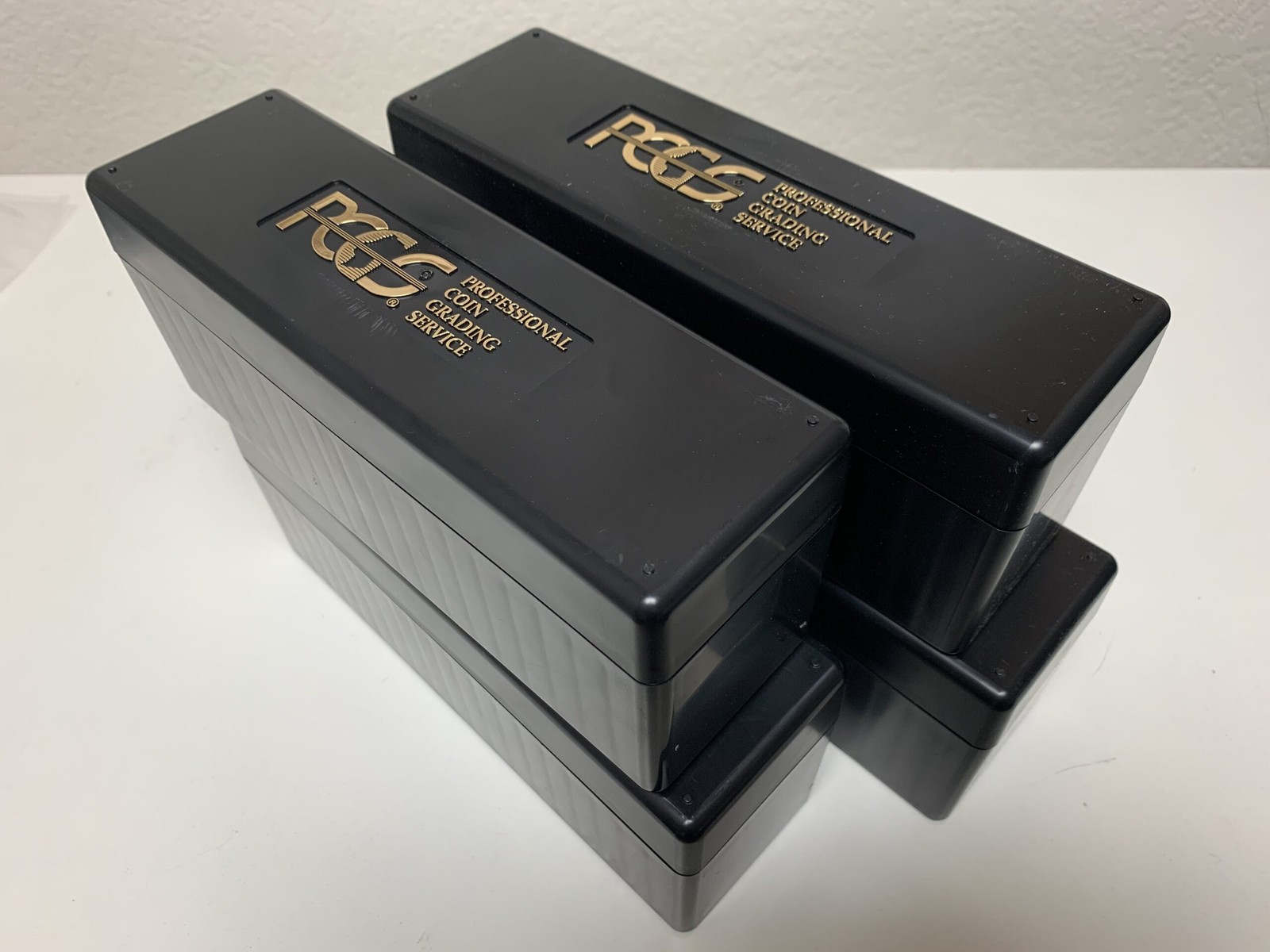 4 PCGS Boxes - Black - Free Shipping