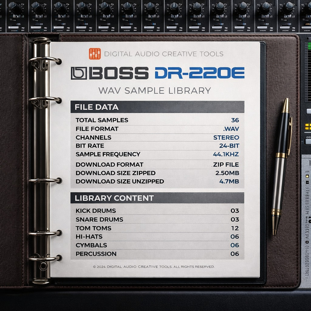 Boss DR-220E Drum Machine Sample Library