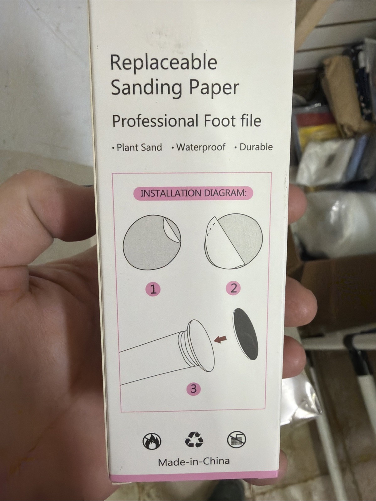 Replaceable Sandpaper for Electric Foot File: 60 Pcs/Per Box 2 Box Set 120 Total