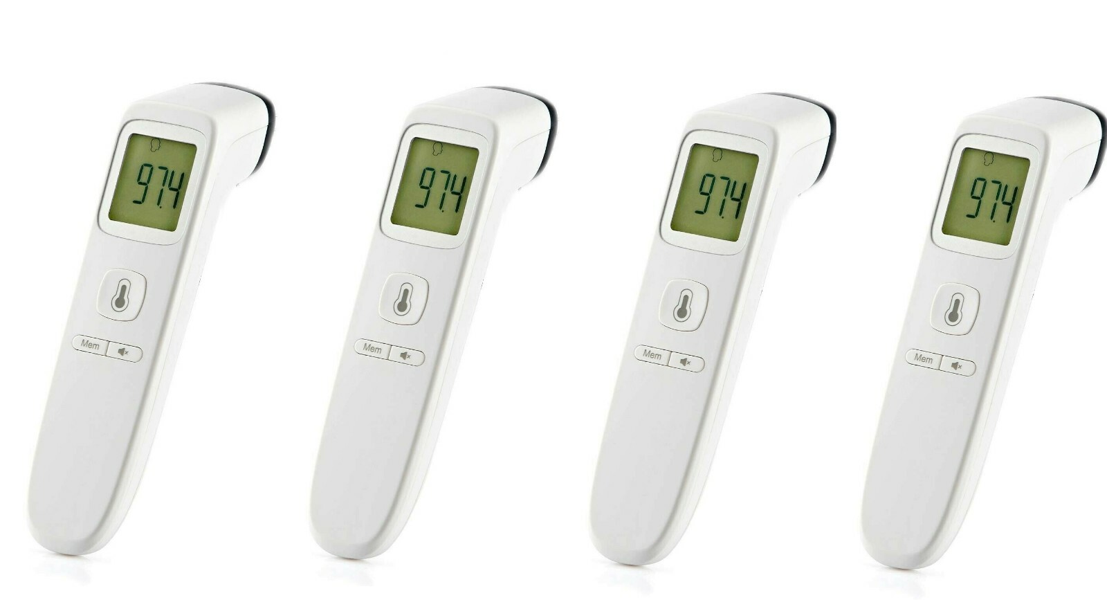 4) Forehead Thermometer Digital Infrared Non-Contact Temporal w/ Instant Reading