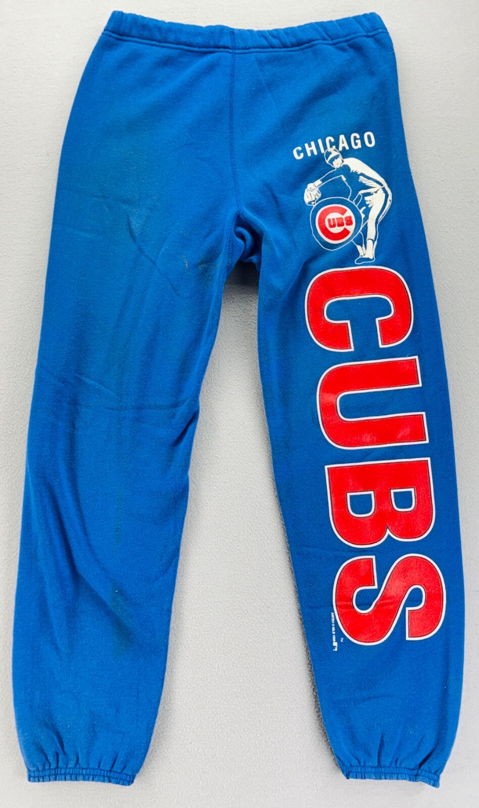 1990 Chicago Cubs Sweatpants Artex MLB Joggers BIG TEXT LOGO Blue Men’s M READ