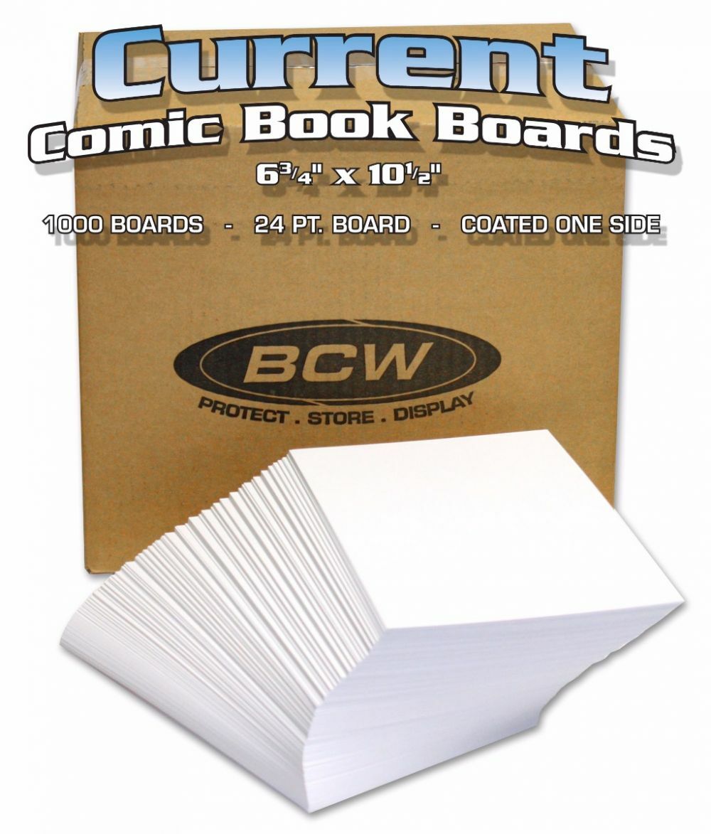 1000 BCW Current Comic Backing Boards Precision Cut Bulk 6 3/4x10 1/2 Acid Free