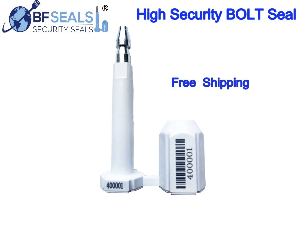Security BOLT Seal for Cargo Containers, White Color, Box (20 pcs), BFSEALS