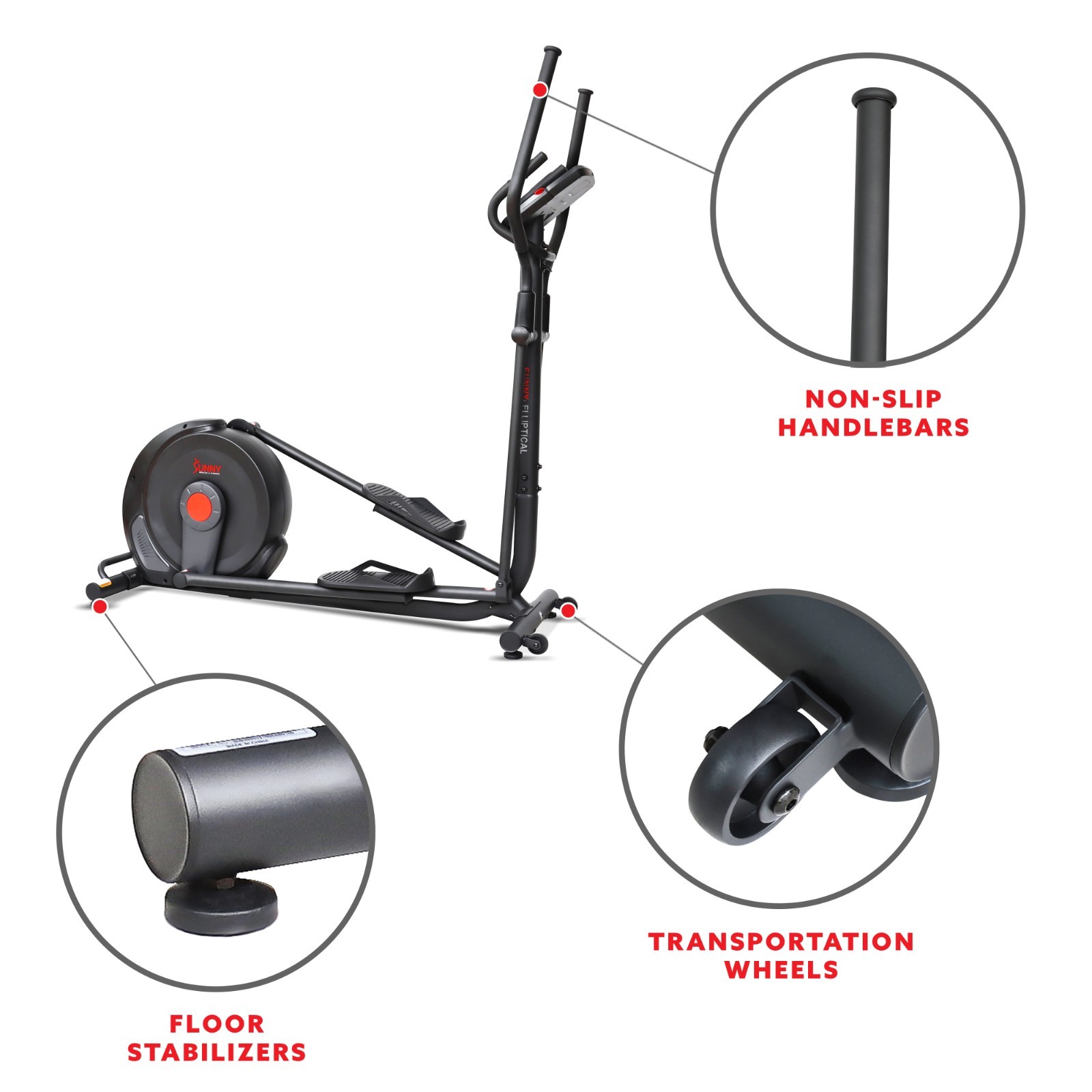 Power Stride Smart Elliptical Machine Cross Trainer Electro Magnetic Resistance