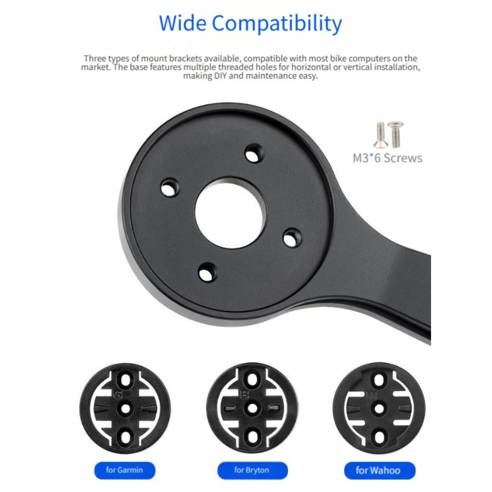 For Bike Rides Bike Computer Mount Aluminum Alloy Three Fork Interface