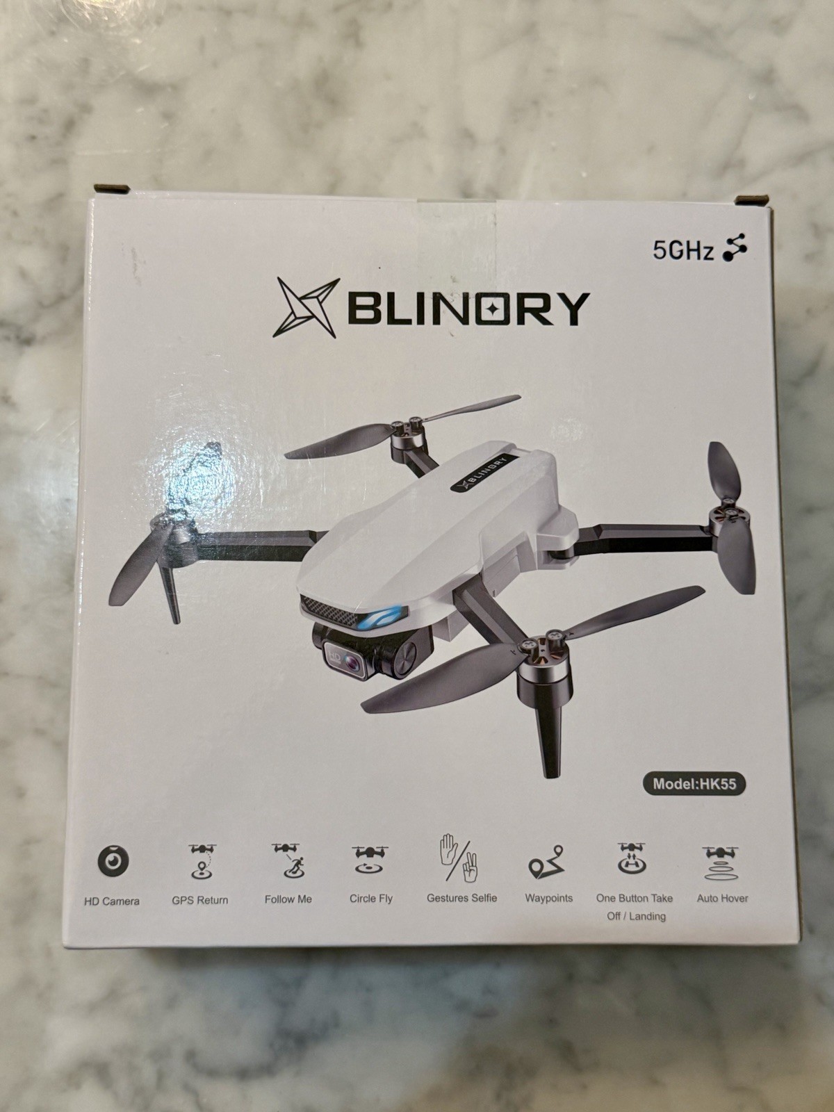 Blinory HK55 GPS Drone HD Camera, GPS Return, Follow Me, Circle Fly, App Control