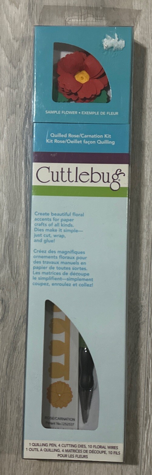 Cuttlebug Quilled Rose Carnation Flower Die Kit Paper Craft Scrapbooking