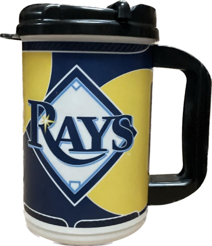 MLB Tampa Bay Rays 20 oz Thermal Travel Coffee Mug Twist Lock Lid Cup Baseball