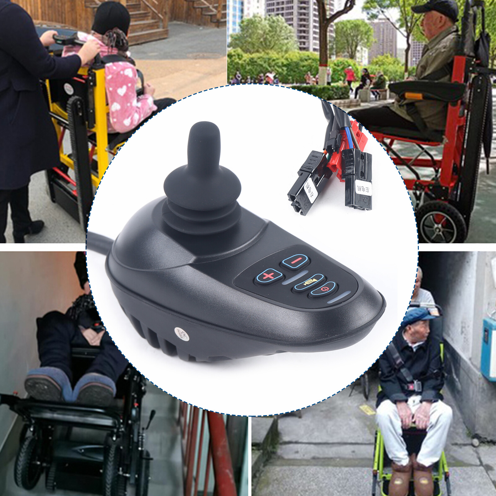 Waterproof Electric Power Wheelchair Controller Part Accessories 4 Keys Joystick
