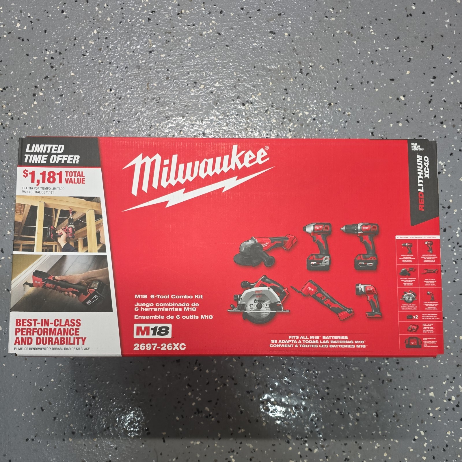 M18 18-Volt Lithium-Ion Cordless Combo Kit (6-Tool)