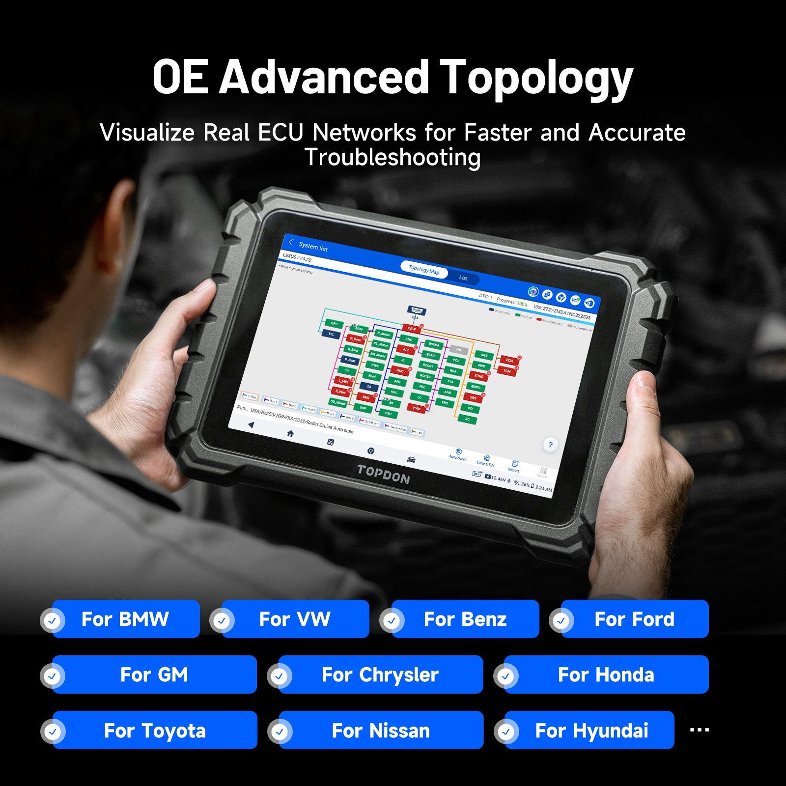 2026 TOPDON ONE Lite 10.1" Diagnostic Scan Tool €CU Coding & J2534 Programming
