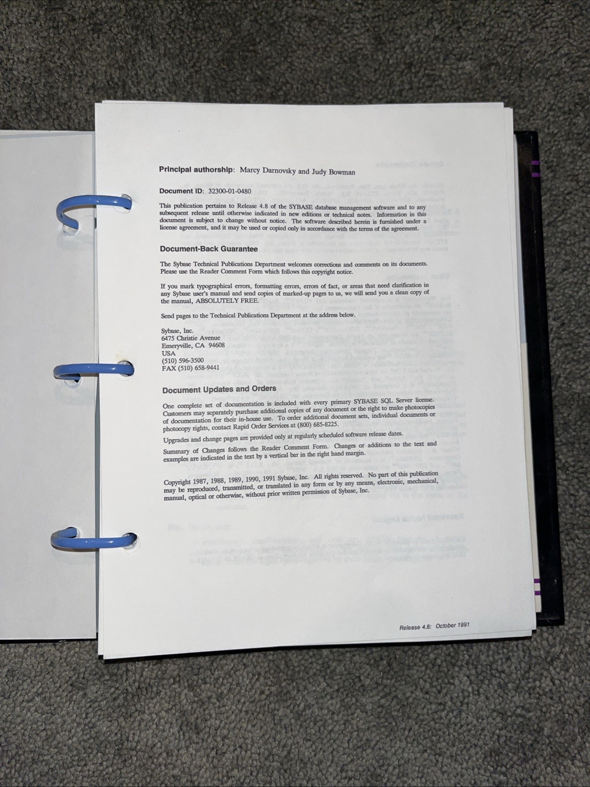 Sybase Transact-SQL User’s Guide, Vintage 1992. Before merging into SAP.