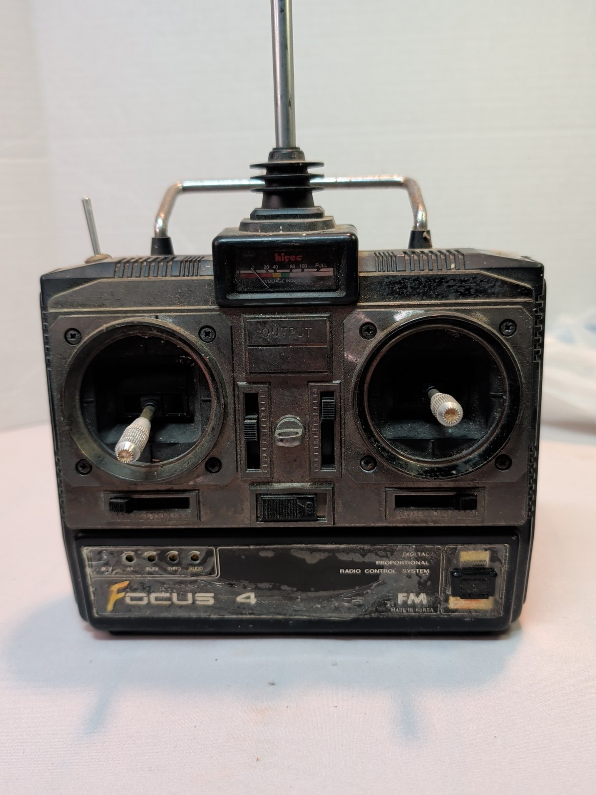 hitec Focus 4 Four Channel FM System Aircraft Remote Control used. Untested