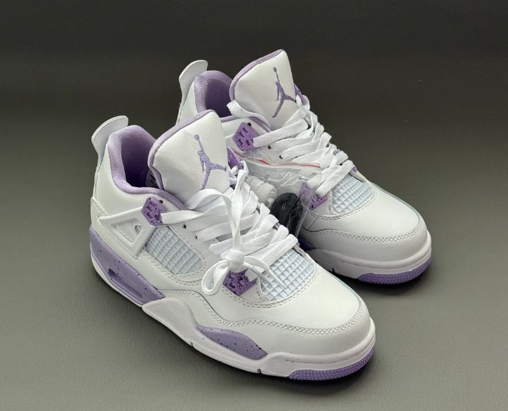 Jordan 4 White Purple Oreo Women's Size US 5.5-11