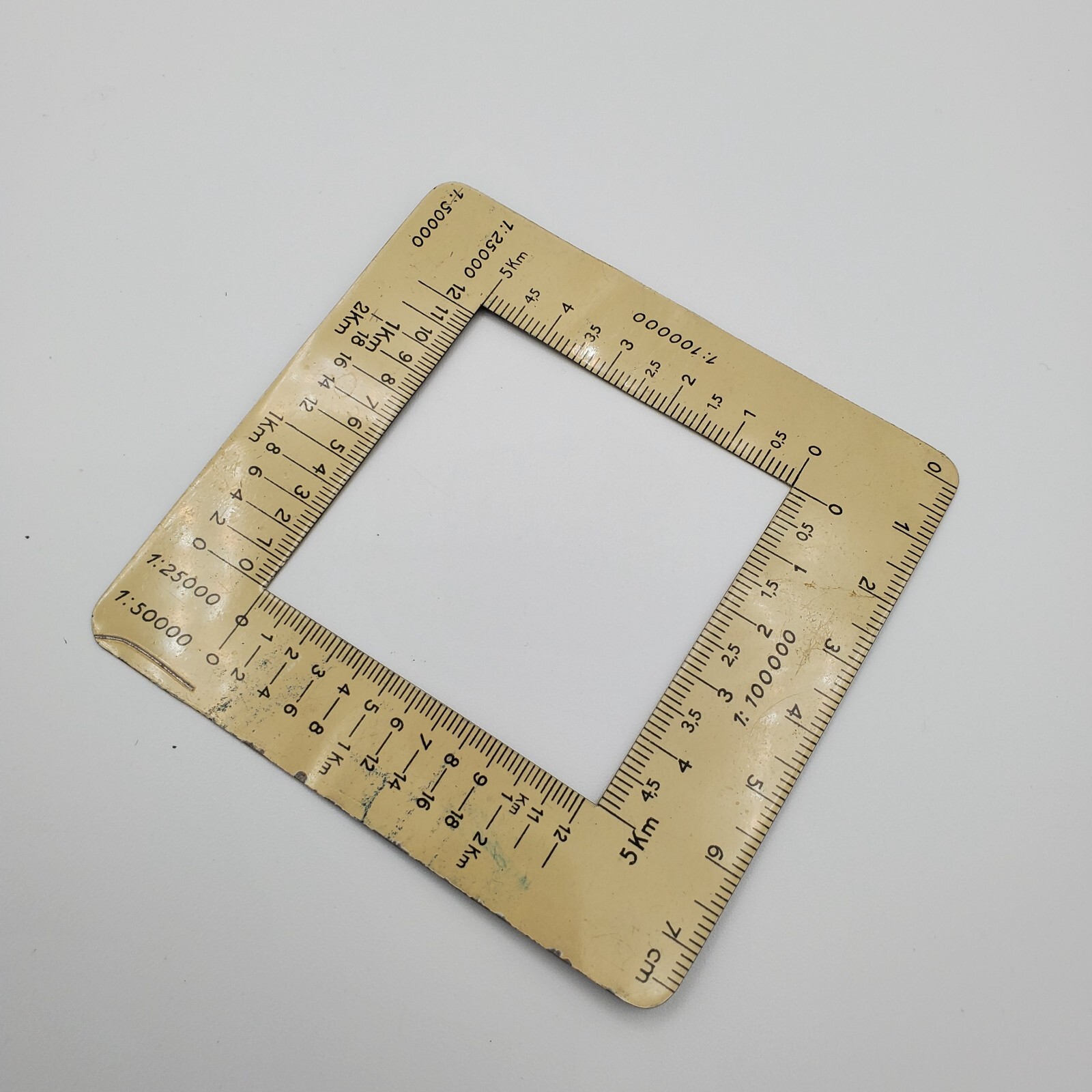 Original WWII WW2 German ruler Map template Distance Tool Artillery Planzeiger