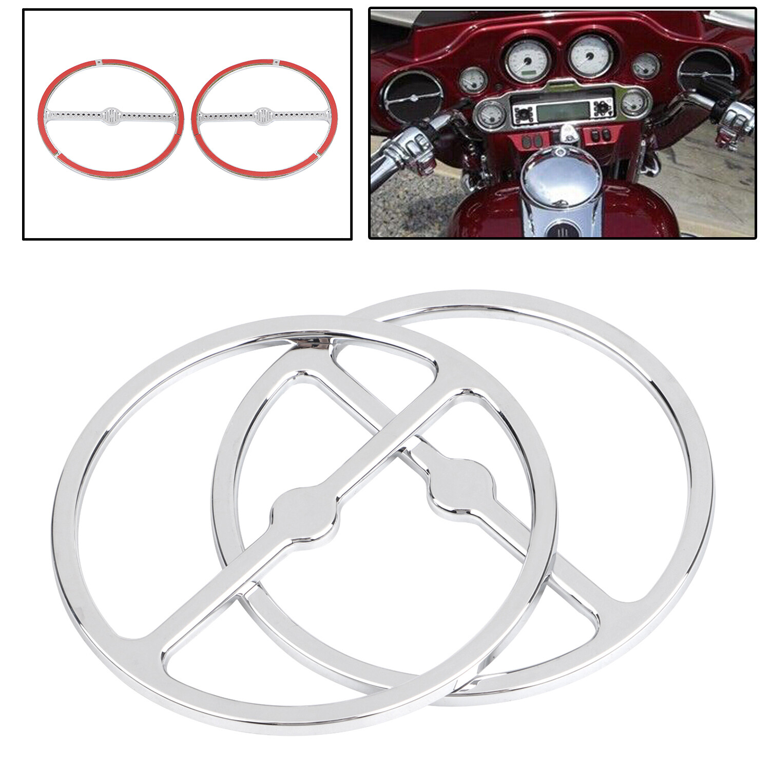Chrome Speaker Inner Fairing Cover For Harley Electra Street Glide 1996-2013