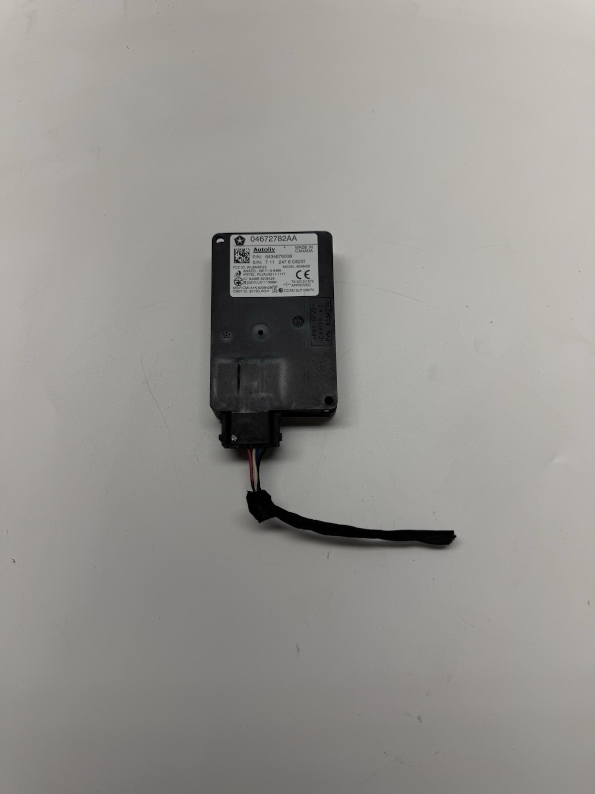 2019 DODGE CHARGER BLIND SPOT DETECTION MODULE 04672782AA