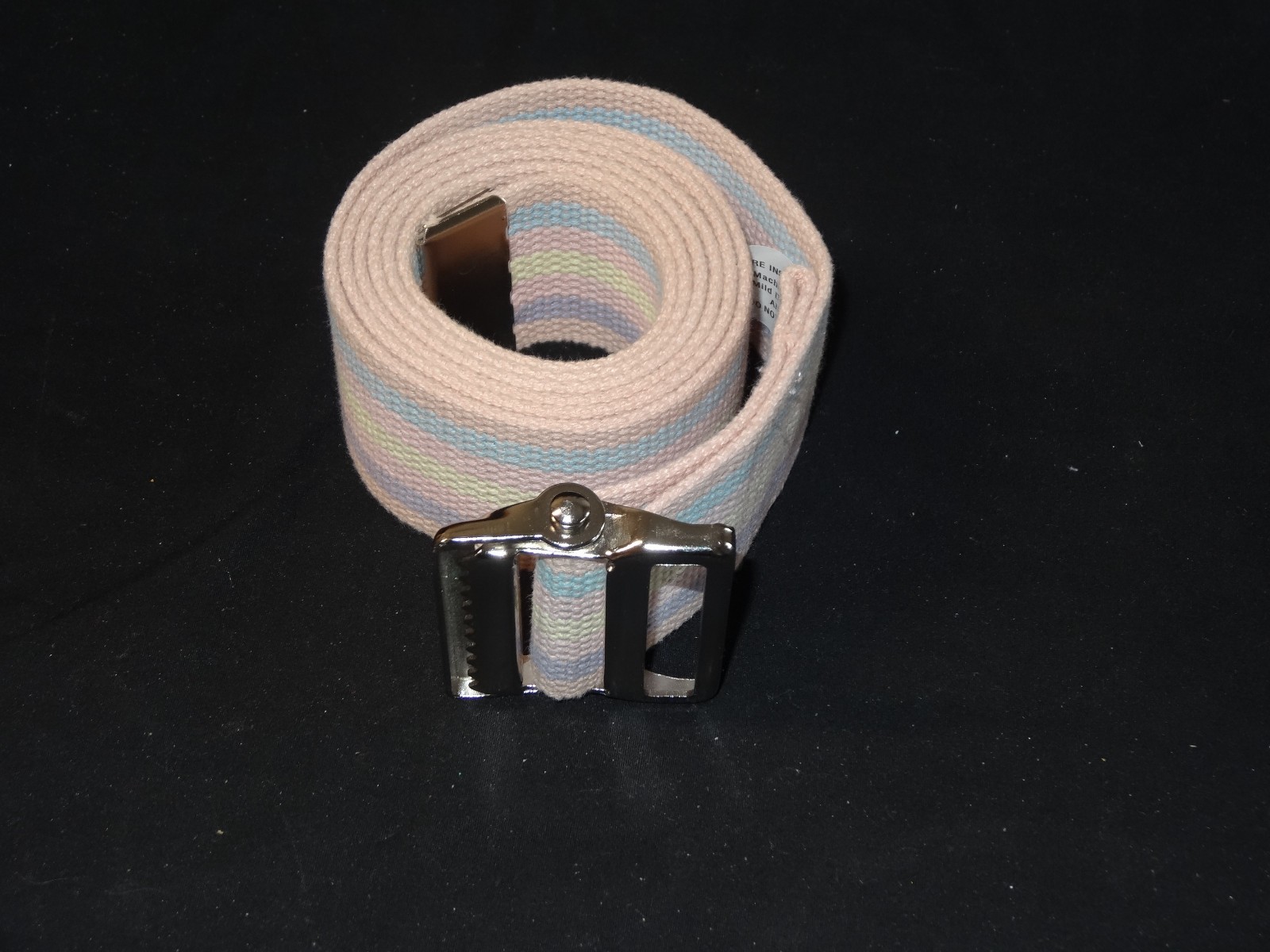 59" Pink Striped Gait Transfer Support Belt For Caregivers With Metal Buckle