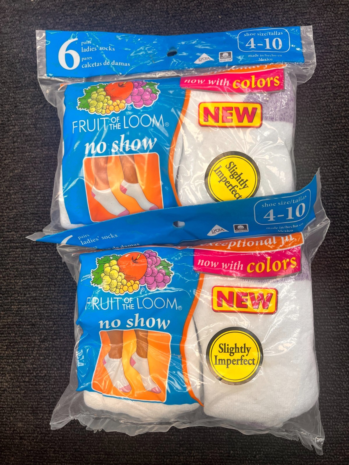 Fruit of the Loom Ladies White No Show Cotton Socks Size 4-10 | 12 Pairs