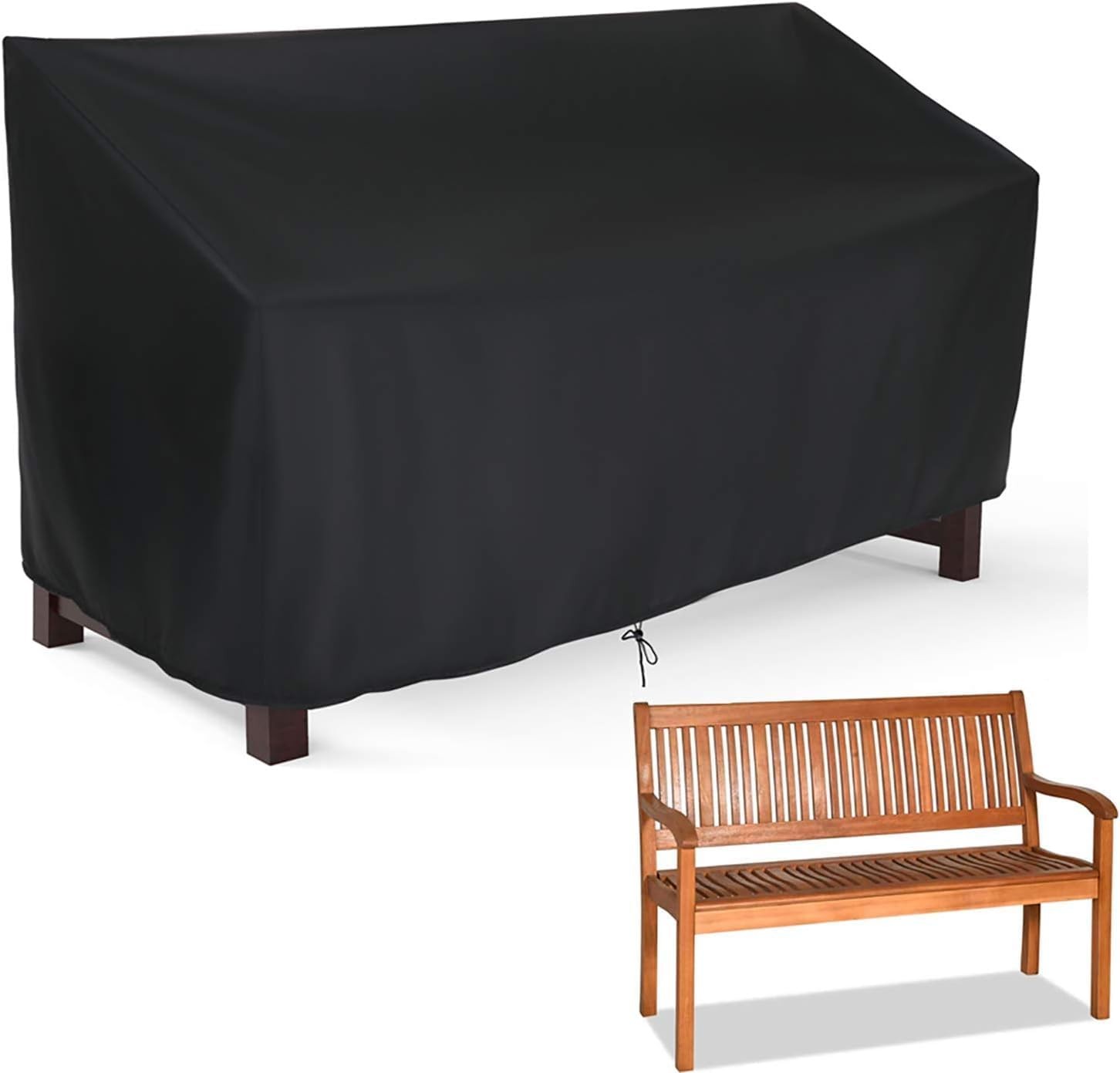 Outdoor Patio Garden Bench Cover 2 Seat Outside Park Loveseat Sofa Glider