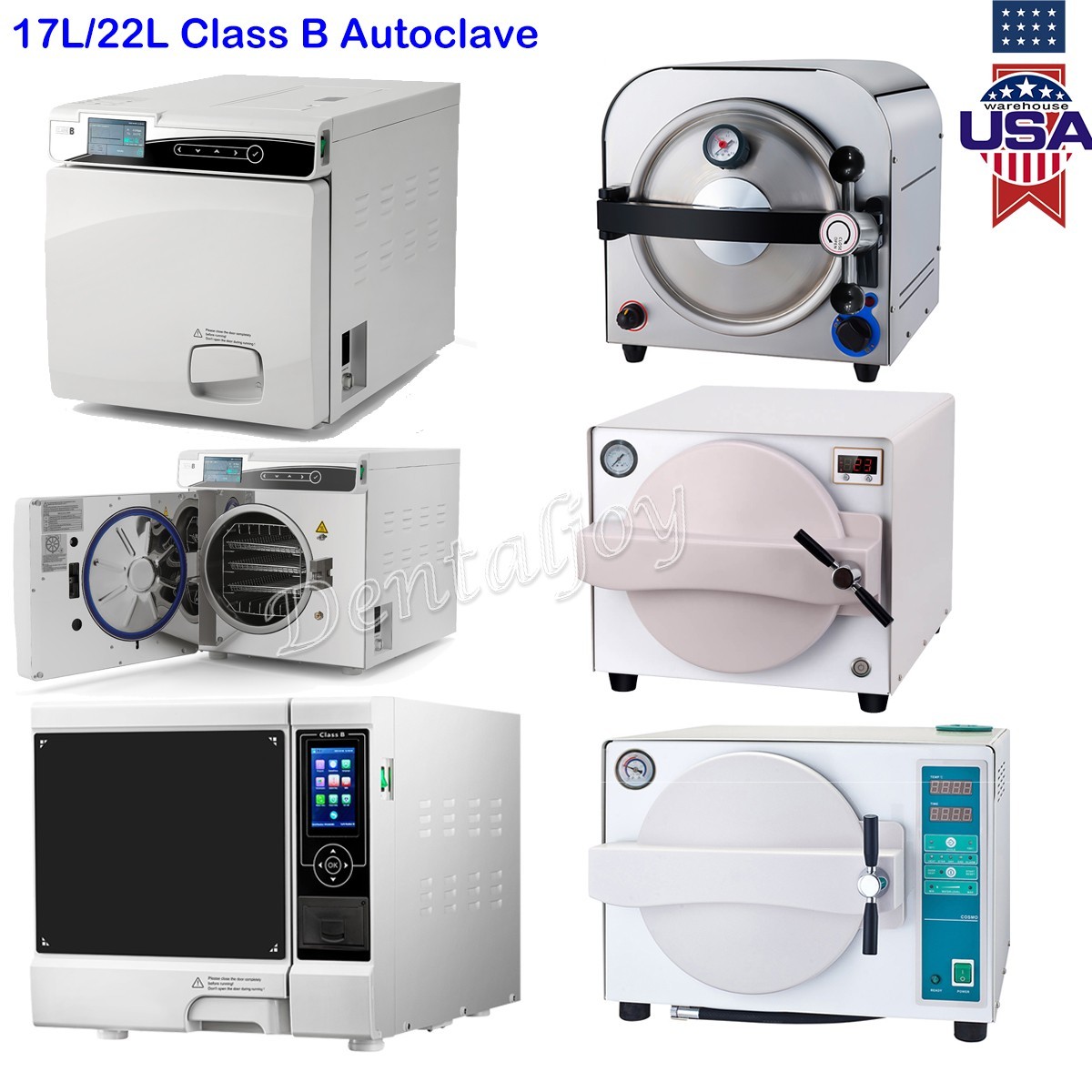 22/18L Dental Autoclave Steam Sterilizer Medical Drying Class B Sterilization