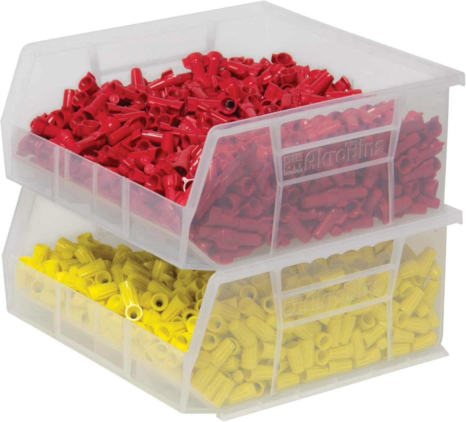 30235 Akrobins Plastic Storage Bins, Space-Saving Stackable Bins for Garage, Pan