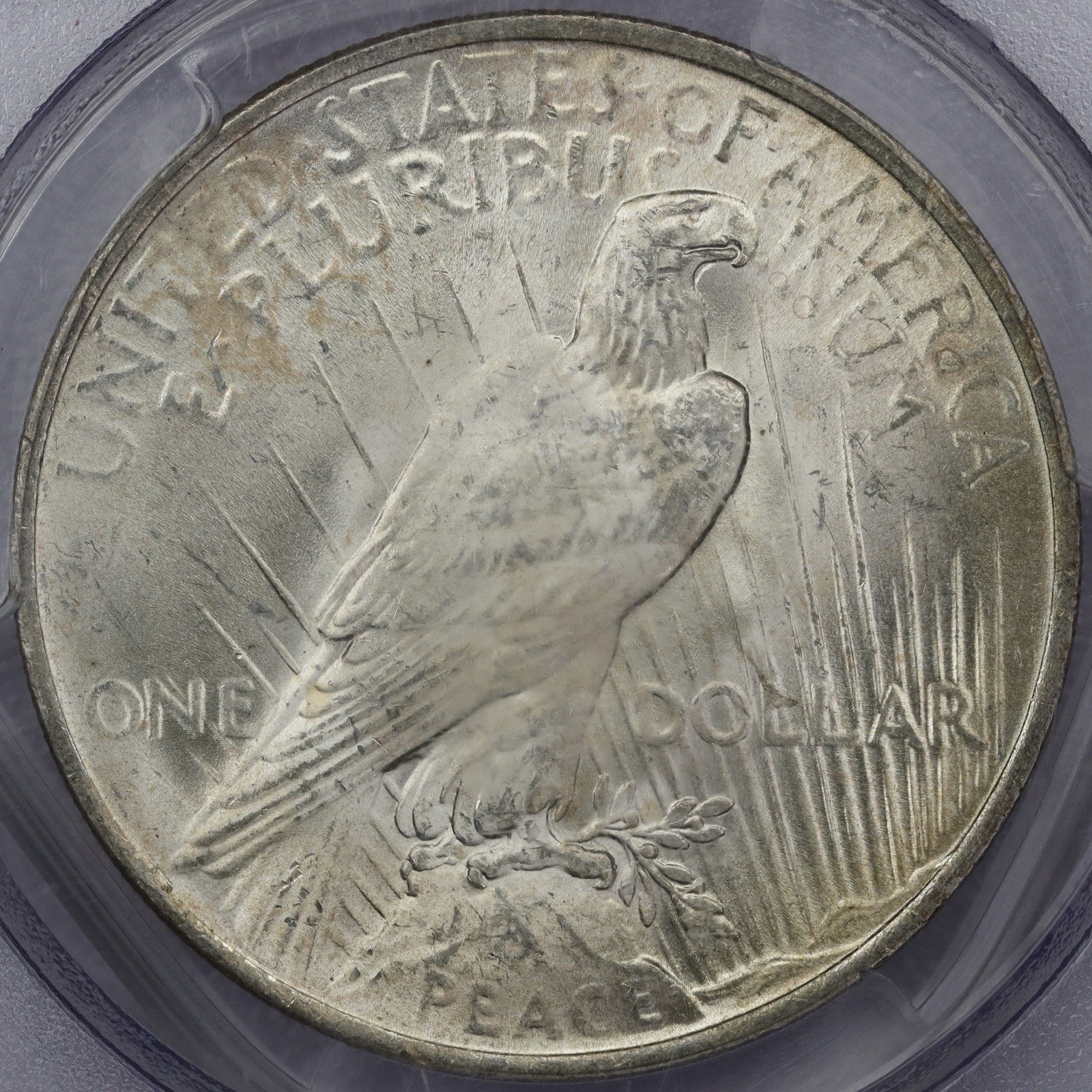 1922 $1 Peace Dollar PCGS MS63 CAC Nicely Toned