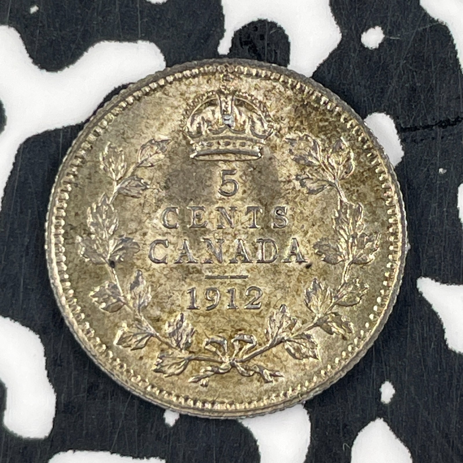 1912 Canada 5 Cents Lot#JM1411 Silver! High Grade! Beautiful!