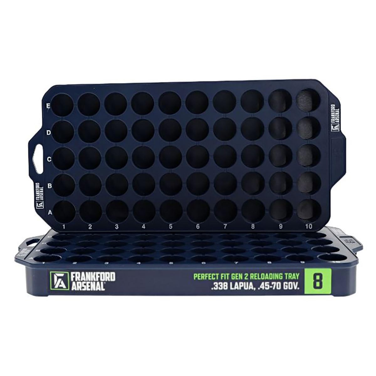 Frankford Arsenal Gen2 Reloading Tray #8 (2-Pack) - Durable, High Capacity