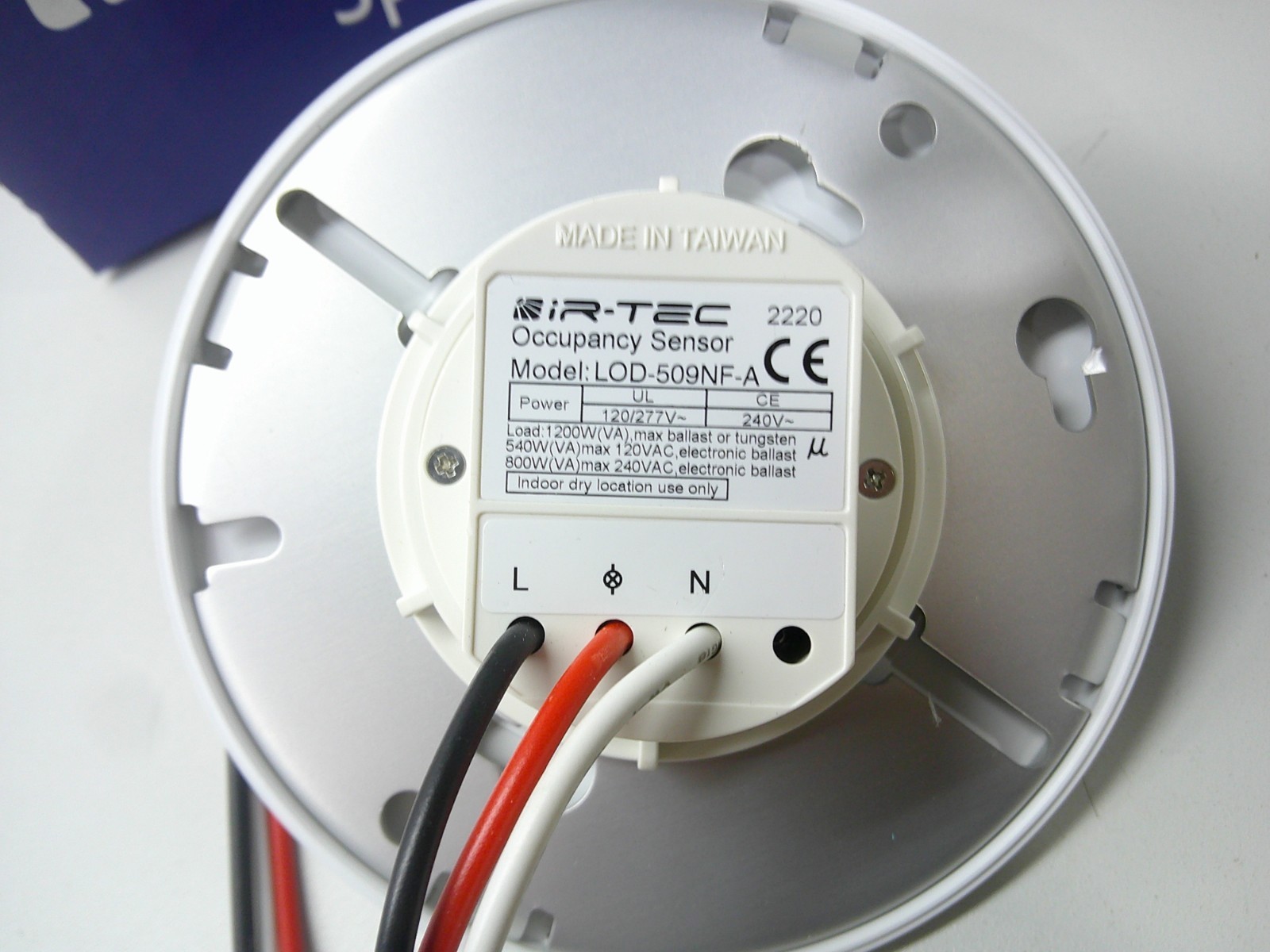 IR-TEC Line Voltage SmartDIM Occupancy Sensor LOD-509NF-A