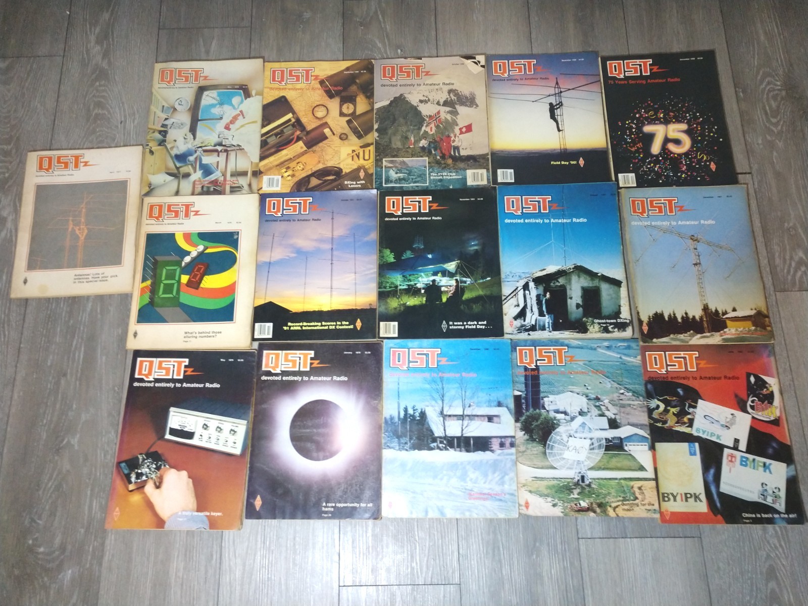 Vintage QST Amateur Radio Magazines Lot Of 16