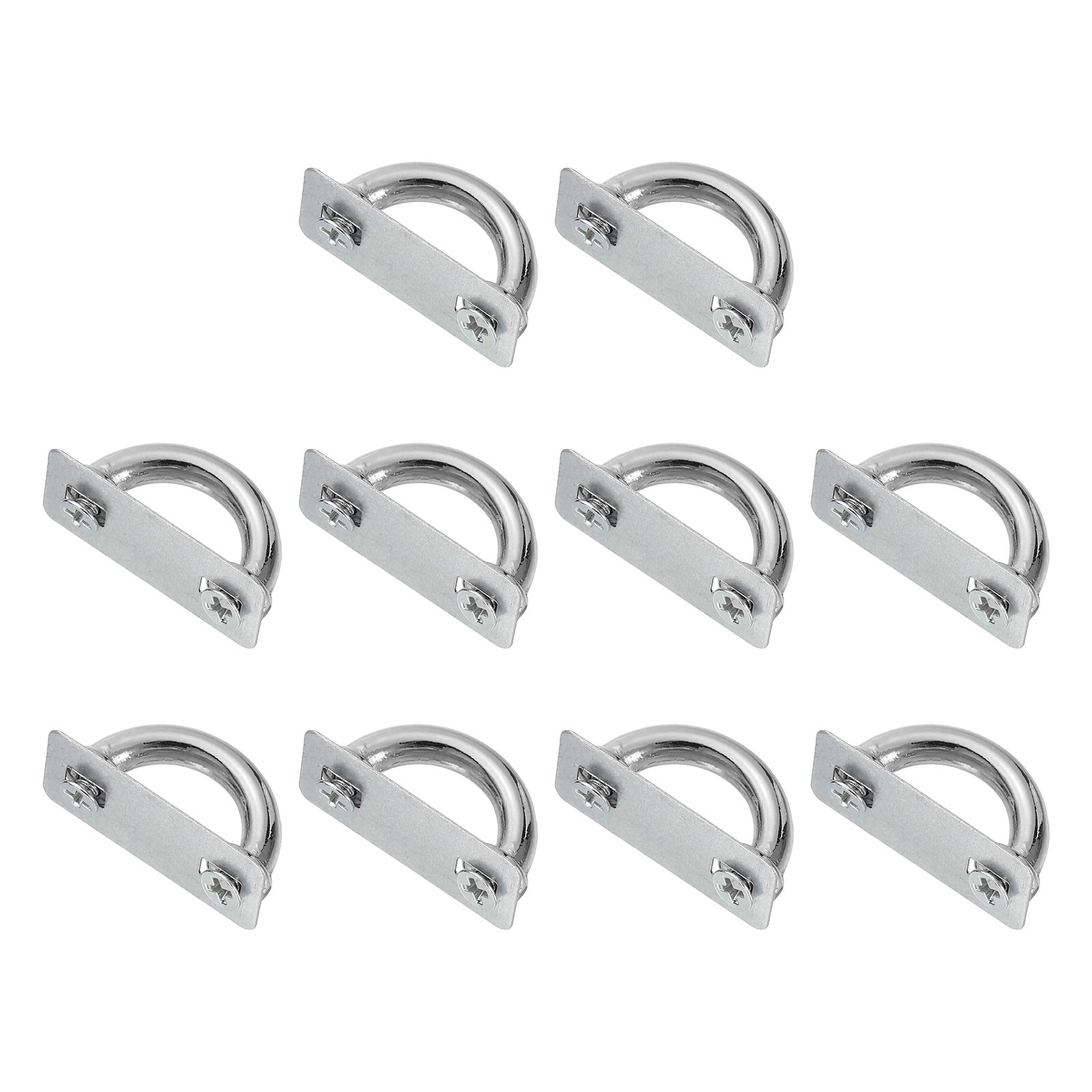 10Pcs Arch Bridge Buckle Metal D-Ring Connector 25x13x4mm Silver