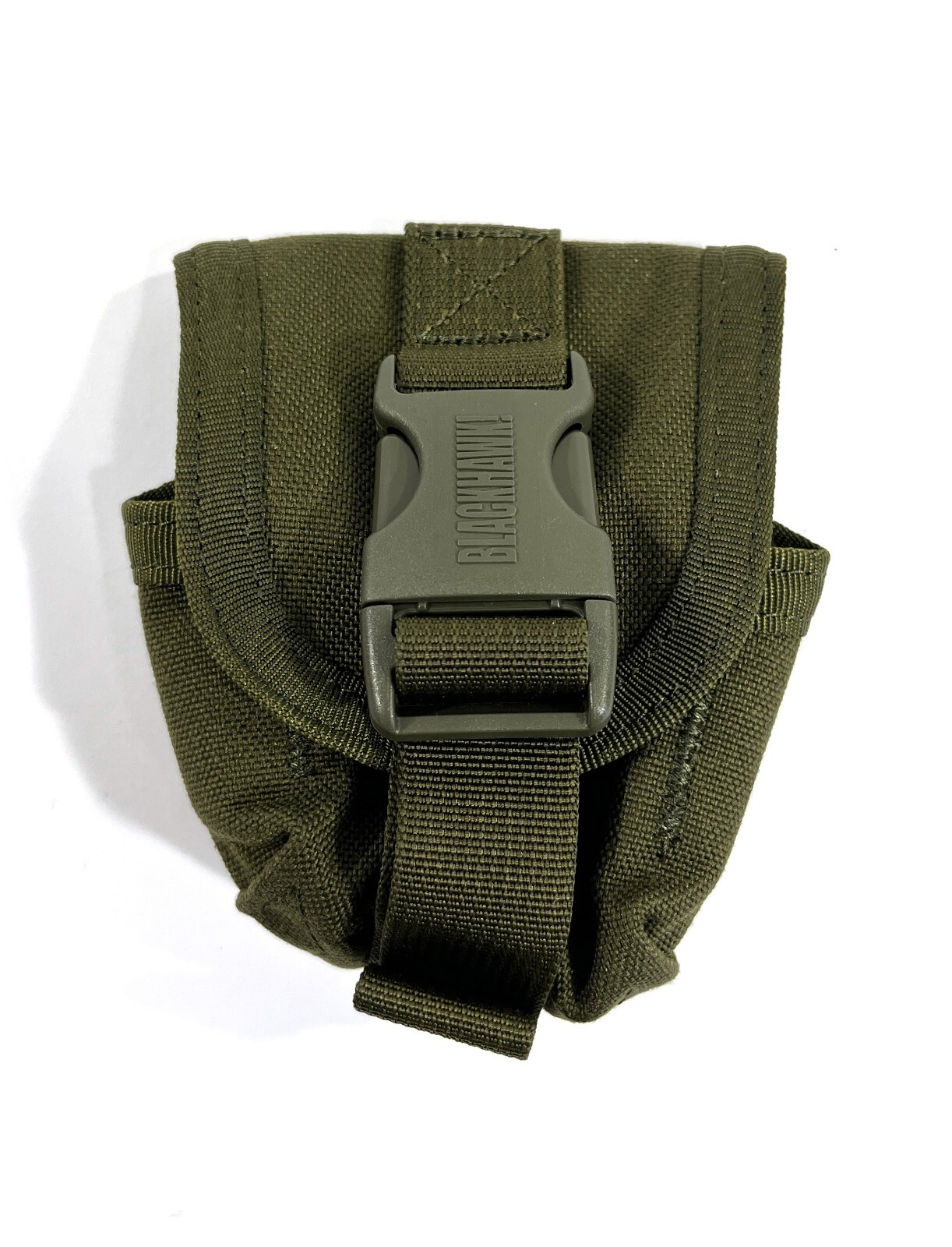 NEW BLACKHAWK STRIKE 38CL12OD FRAG GRENADE SINGLE POUCH W/ SPEED CLIPS OD GREEN