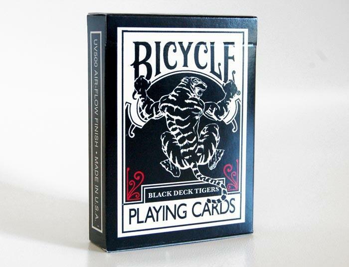 SVENGALI BICYCLE BLACK TRICK DECK TIGER RED PLAYING CARDS GAFF ELLUSIONIST MAGIC