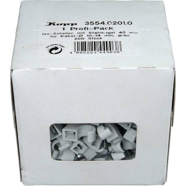 Kopp 355402010 cable fixing nail range Ø beam 10 up to 14 mm grey