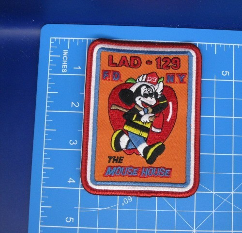 FDNY NYC Fire Department Ladder 129 Mouse House patch-B