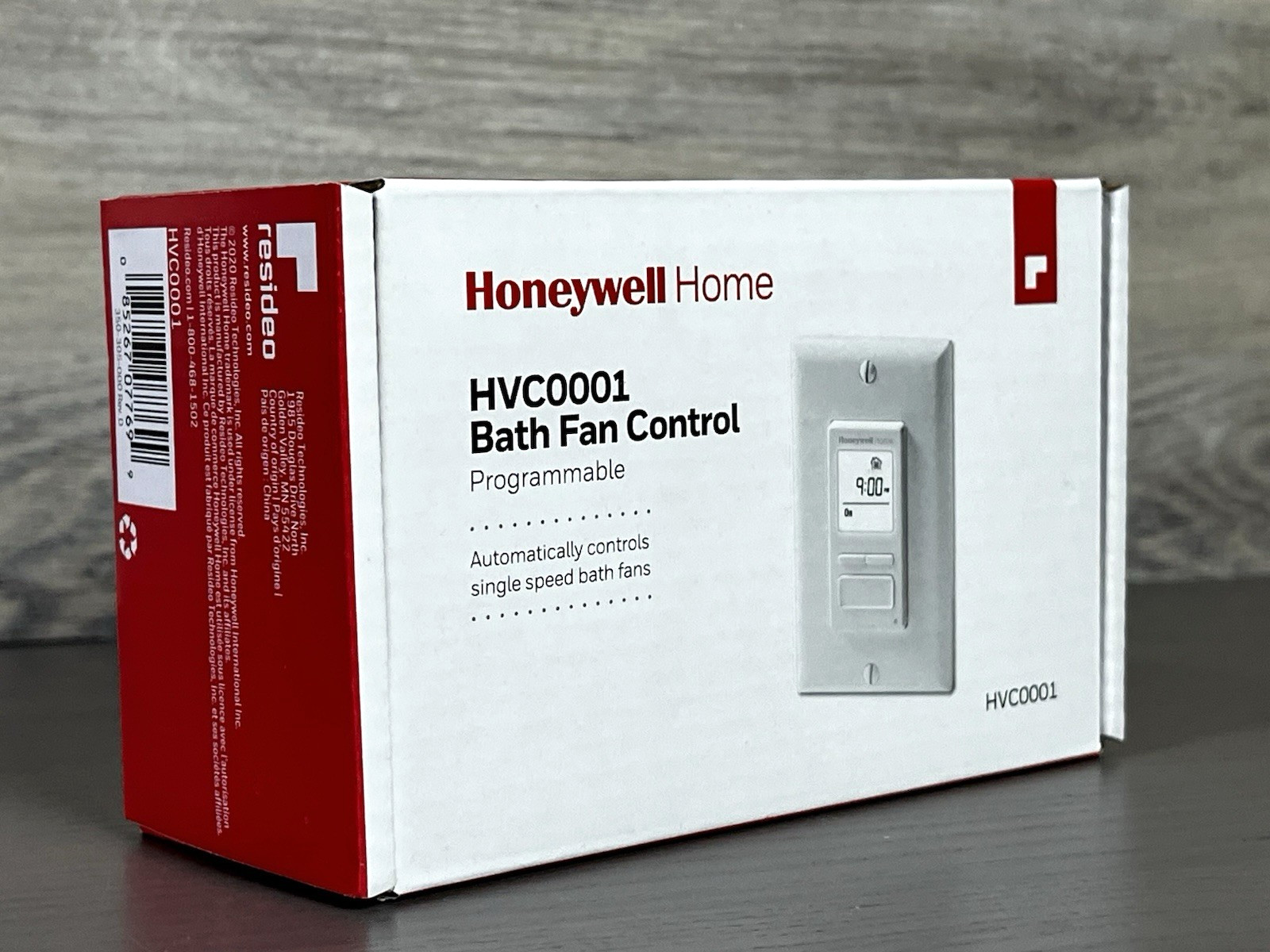 Honeywell HVC0001 Digital Tradeline Bath Fan Control 120 VAC 60 Hz 122 deg F New
