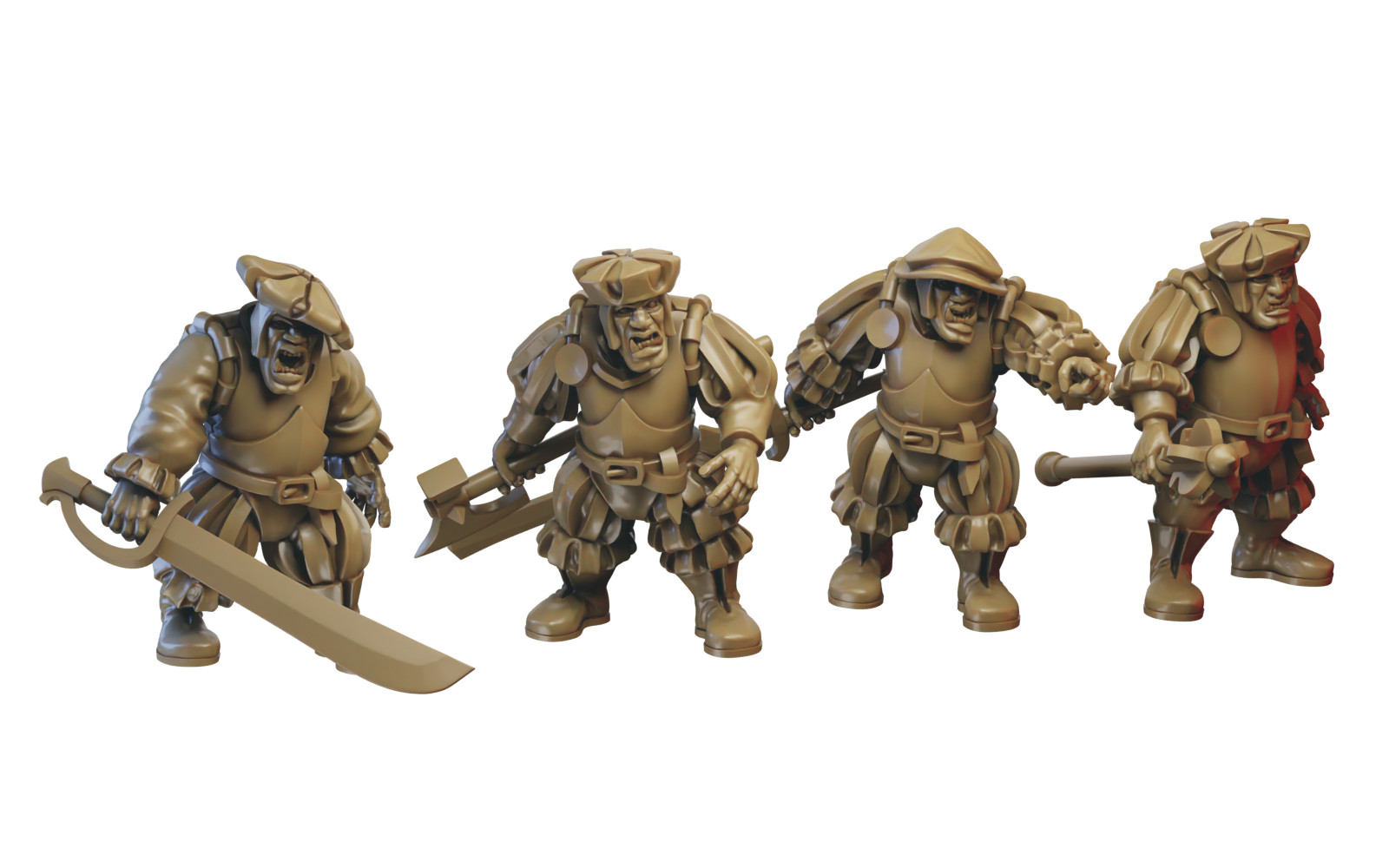 x5 Lost Regiment Ogres - Illhadiel Miniatures 28mm