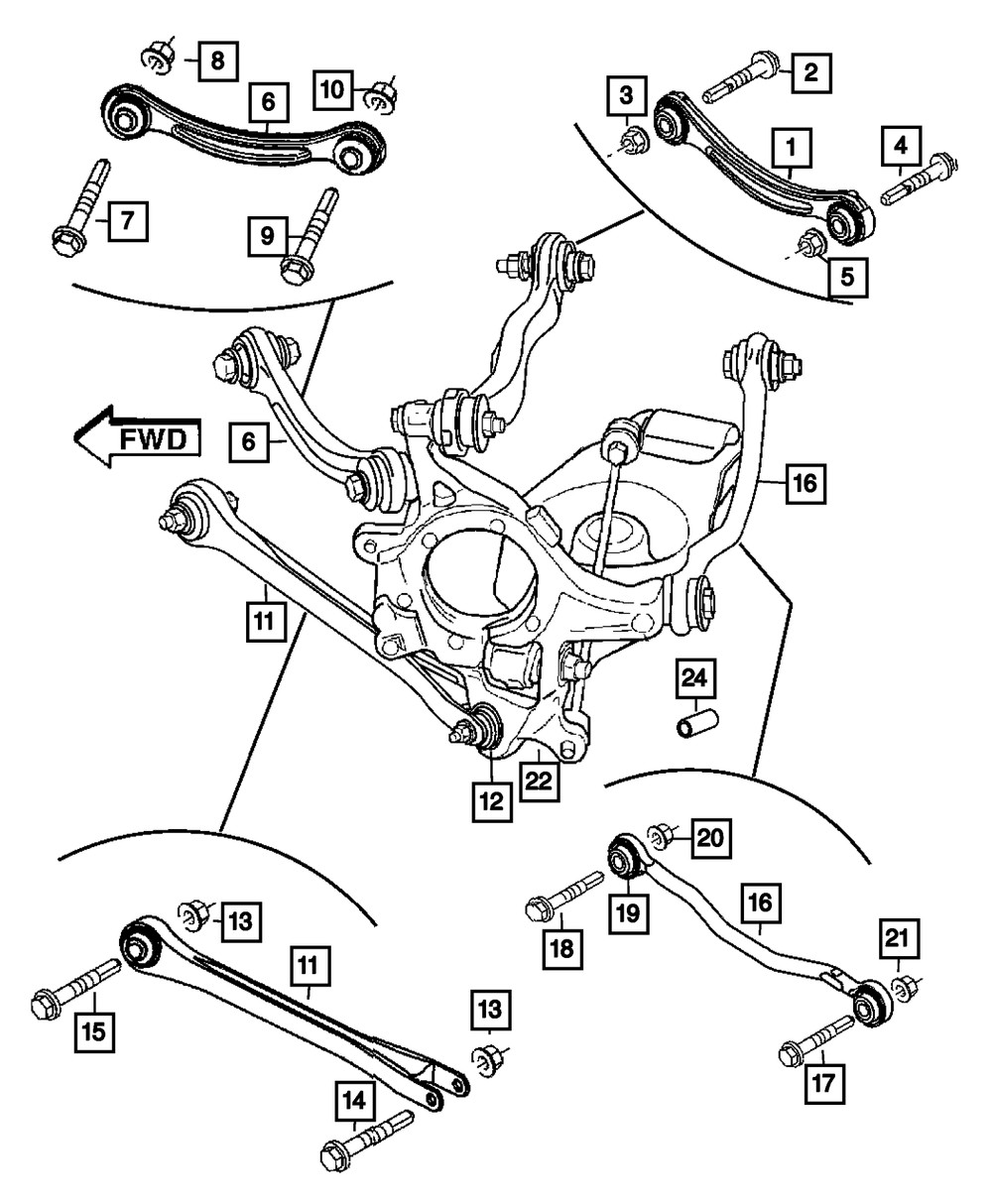 Genuine Mopar Rear Knuckle Right 68079766AB