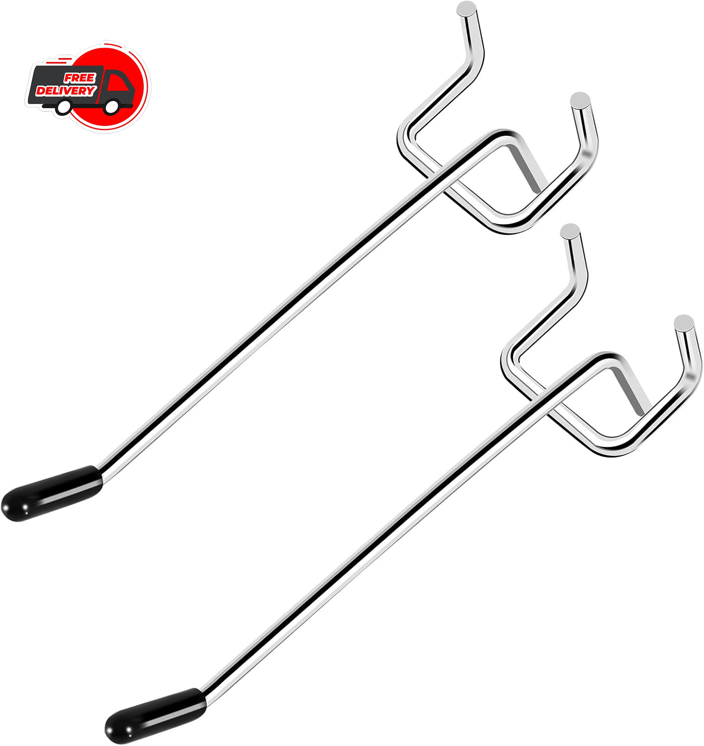 Pegboard Hooks, 25 Pack 4 inch Peg Board Hooks for Hanging, Fit 1/8" Metal Pegbo