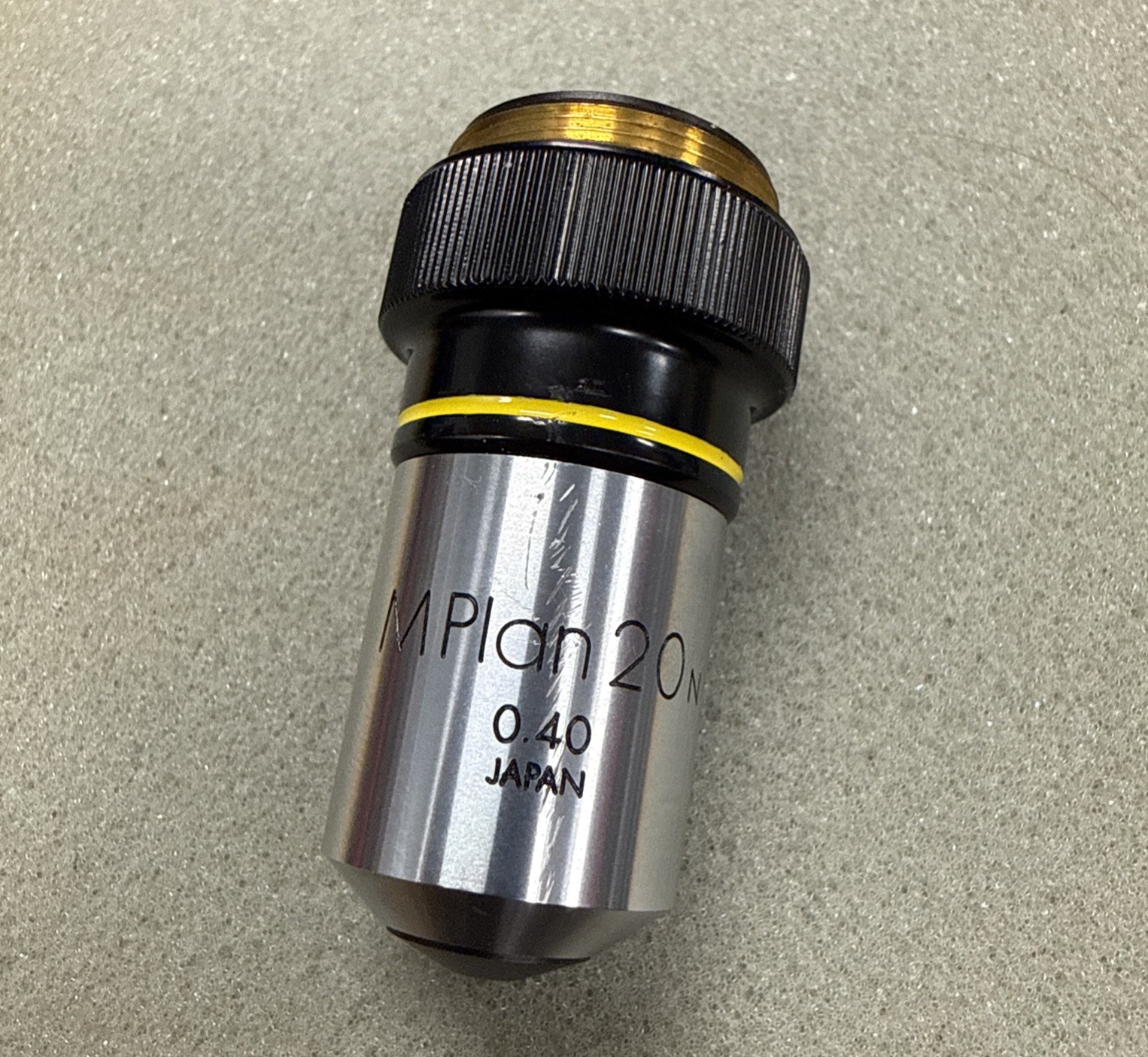 Olympus M Plan 20 N .40 Microscope Objective Lens Japan Used