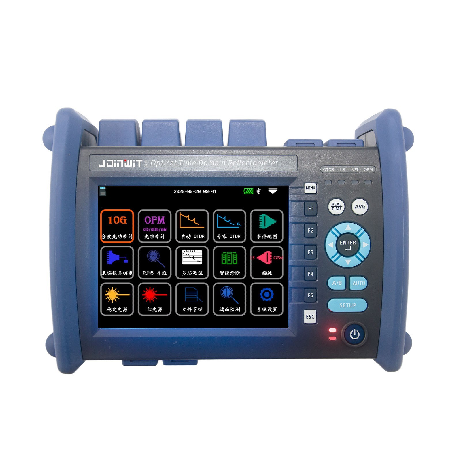 JW3302T 12-IN-1 OTDR 1310/1550 Optical Time Domain Reflectometer 5.6" Touch -new