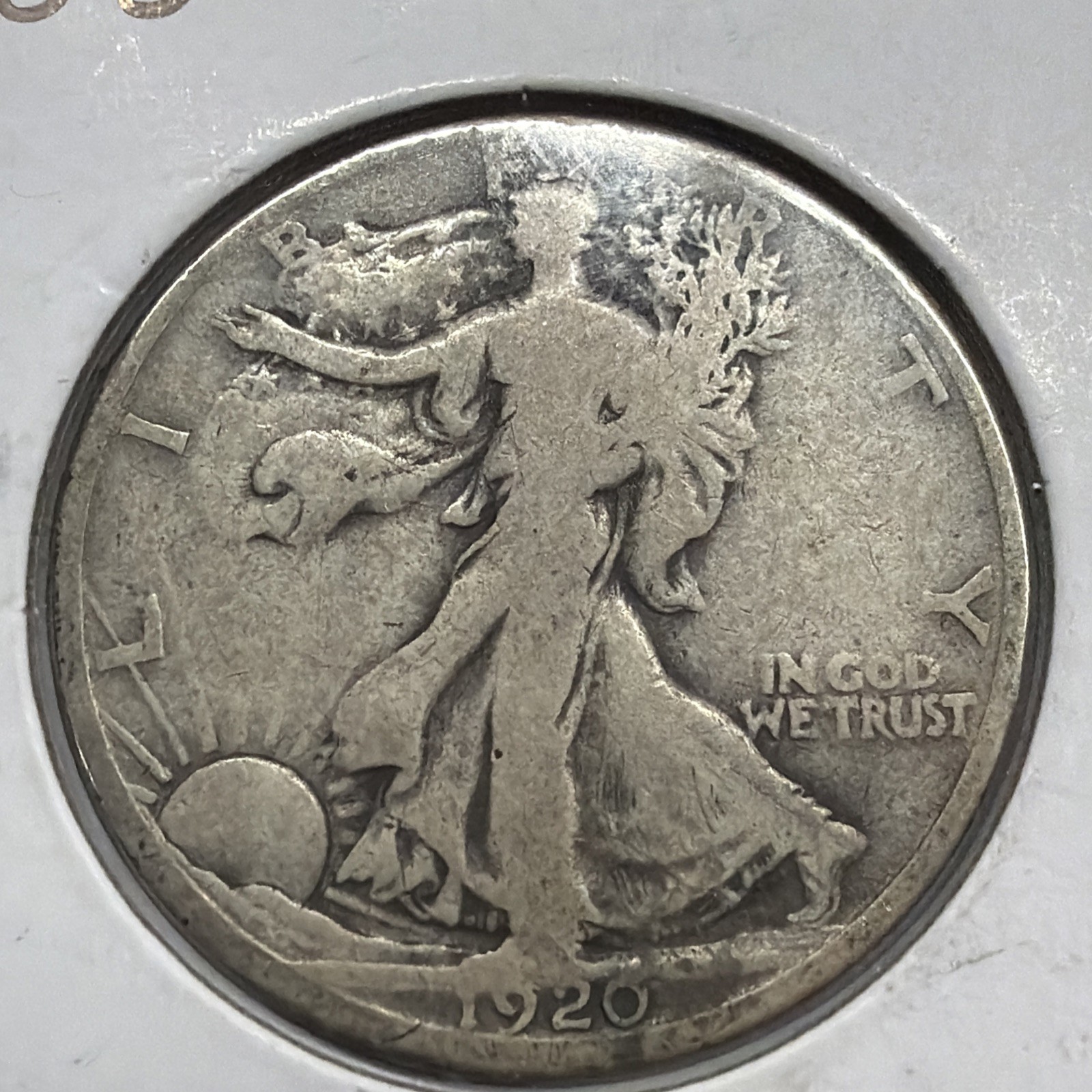 1920-S Walking Liberty Half Dollar 50c Silver Actual Coin Fine For Collection