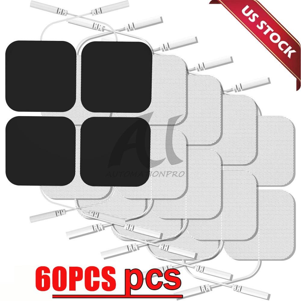 60 TENS Electrode Pads EMS Replacement Unit 7000 3000 2x2 Muscle Stimulator BULK