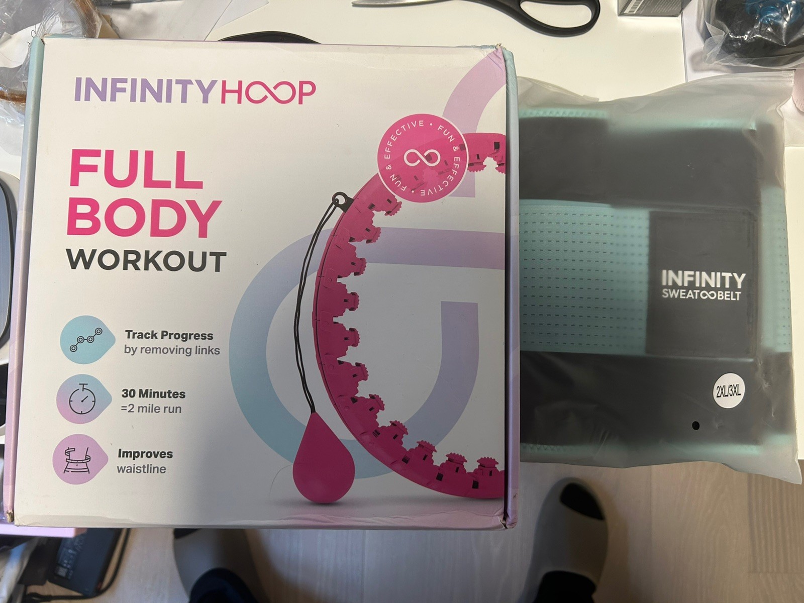 Official Infinity Weighted Hoop & Sweat Belt S-2xl ~ Mint Green