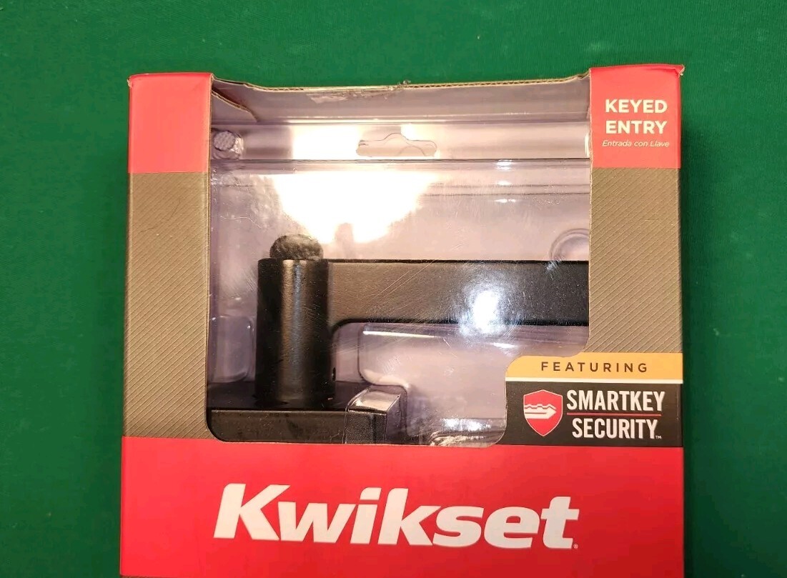 Kwikset SmartKey Entry Lockset Matte Black