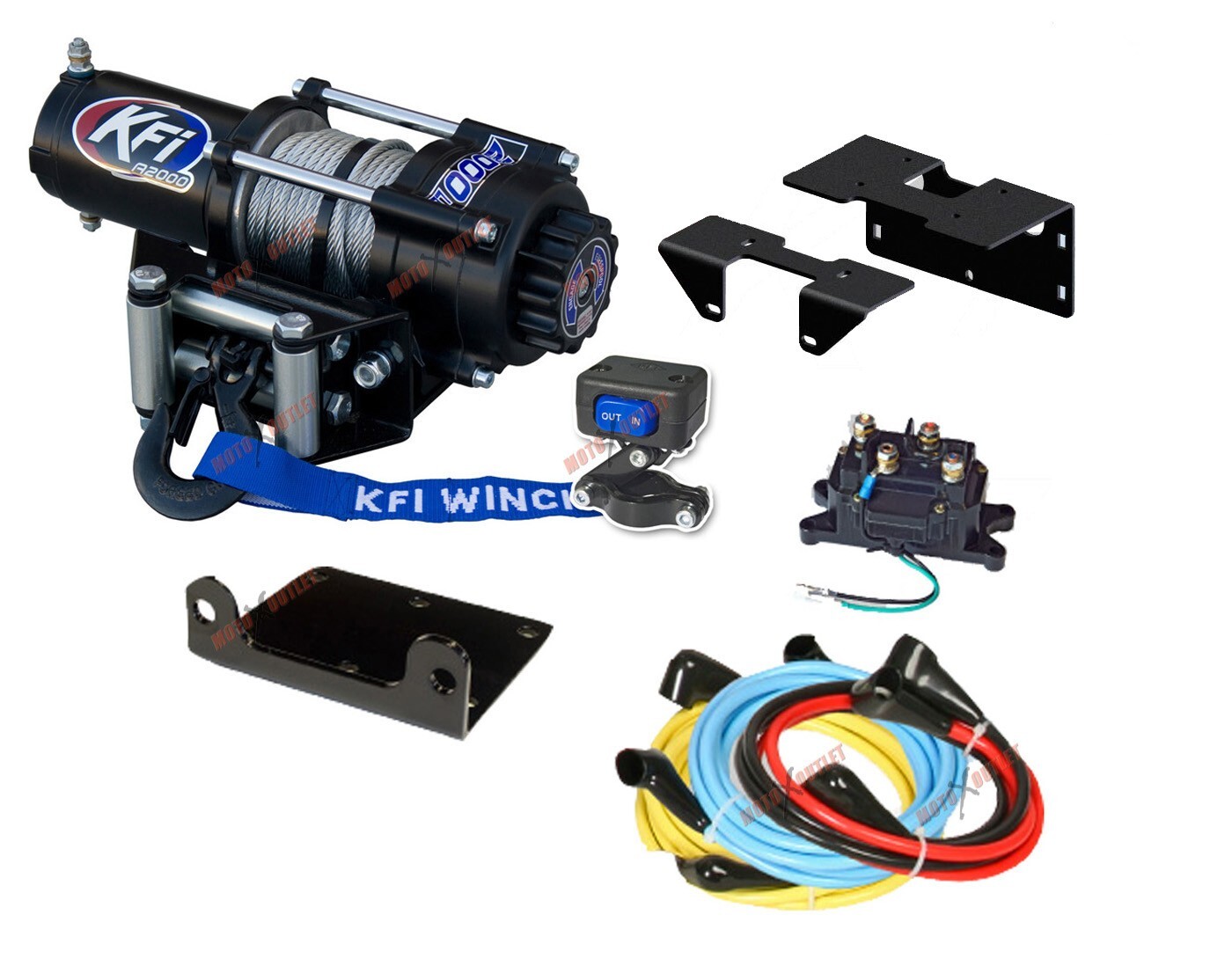 CFMOTO Cforce 400 Winch and Mount Plate Kit 2022-2026 2000 lb KFI CF Moto 400