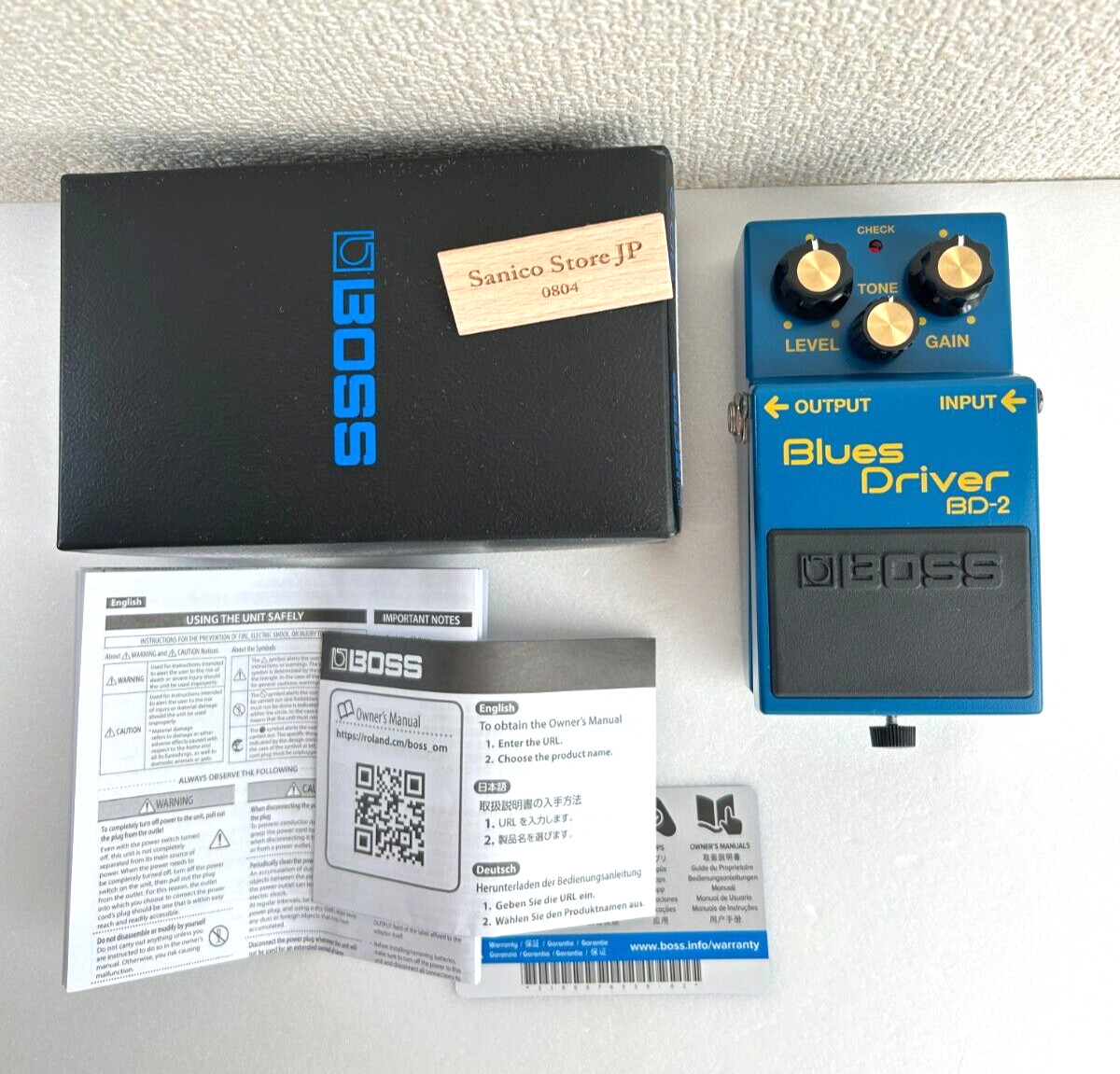 Boss BD-2 Blues Driver Guitar Effects Pedal Tested Working w/box From JAPAN
