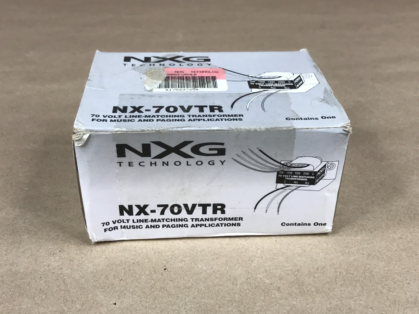 NXG Technology NX-70VTR 70-Volt/20-Watt Line Matching Transformer