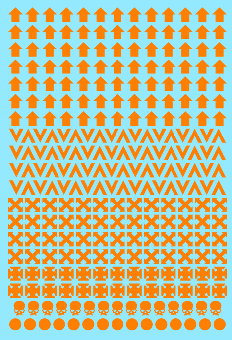 Orange Battleline Squad Role Markings Transfer Sheet A6